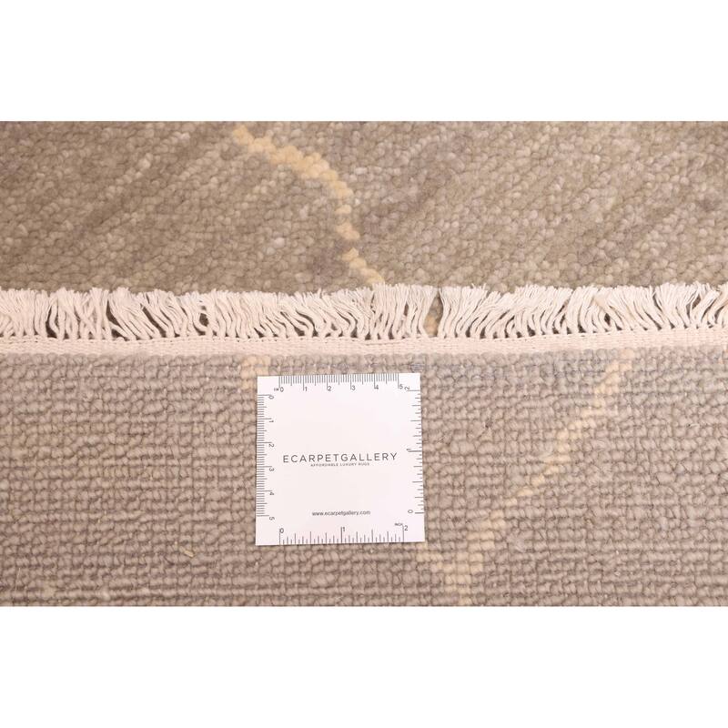 ECARPETGALLERY Hand-knotted Mystique Grey Wool Rug - 6'1 x 9'1