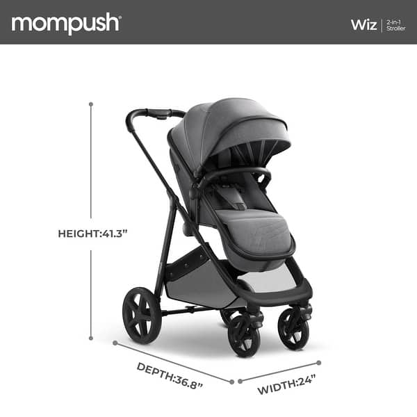 dimension image slide 1 of 5, Mompush Wiz Baby Stroller