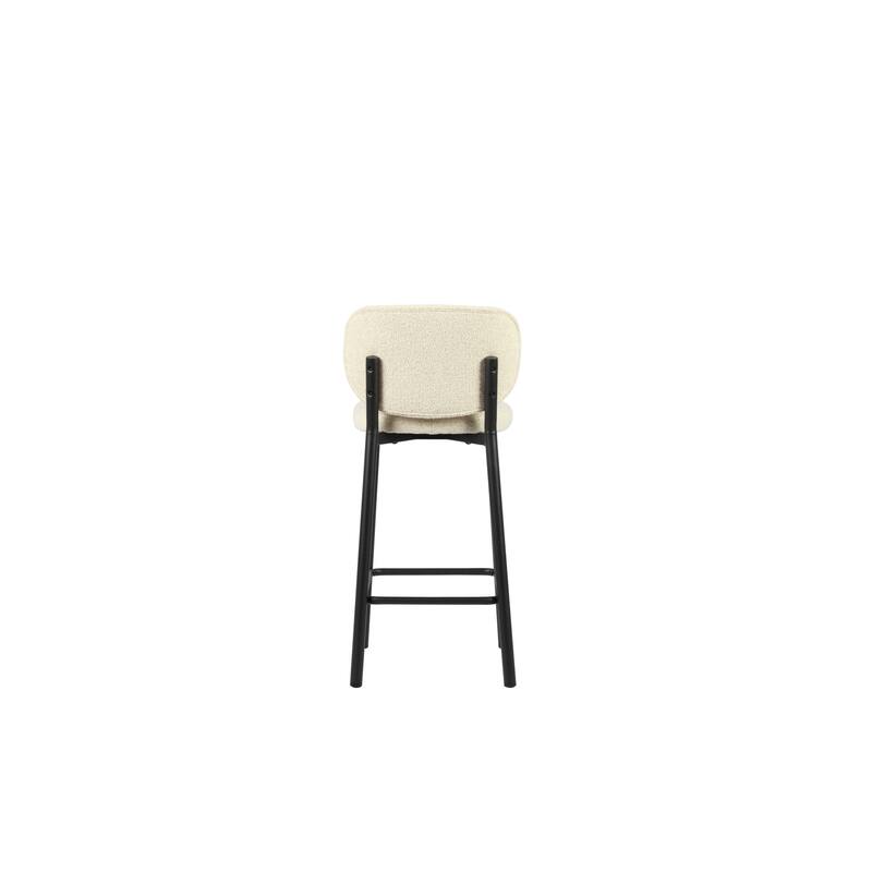 Rye Studio Boucle Chairs with Black Steel Legs, Set of 2