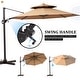 preview thumbnail 34 of 36, VredHom 11.5 Ft Outdoor Double Top Cantilever Umbrella with Cross Stand