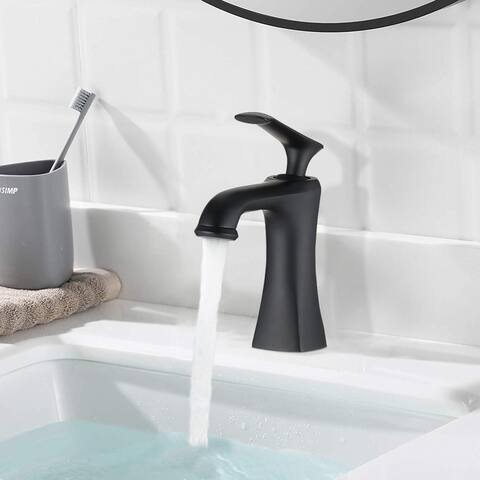 Single Handle Bathroom Vanity Basin Sink Faucet in Stainless Steel
