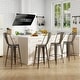 preview thumbnail 11 of 17, Costway Set of 4 High Back Metal Stool 30'' Seat Bar Height Industrial