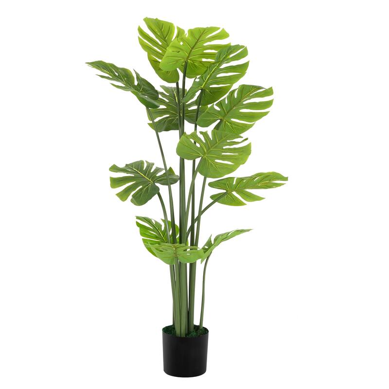 57" Artificial Monstera Deliciosa Plant with Decorative Pot