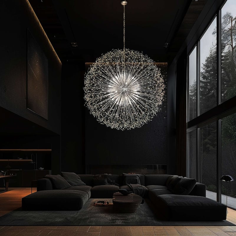 Crystal Chandelier 63" Firework Lighting Starburst Pendant light