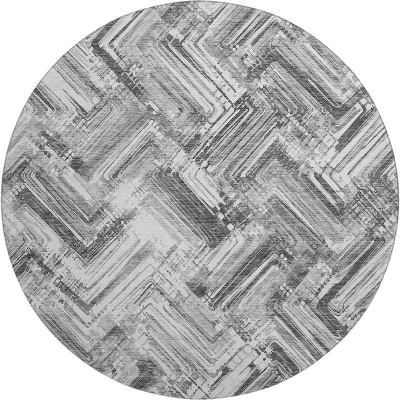 Premium Washable Super Soft Blurred Chevron Mayfield Rug