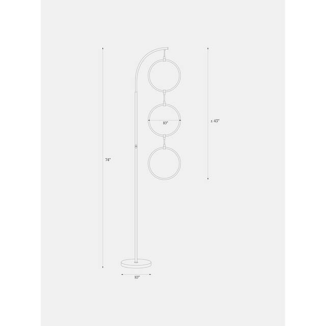 Brightech Nova LED Floor Lamp - Brass.