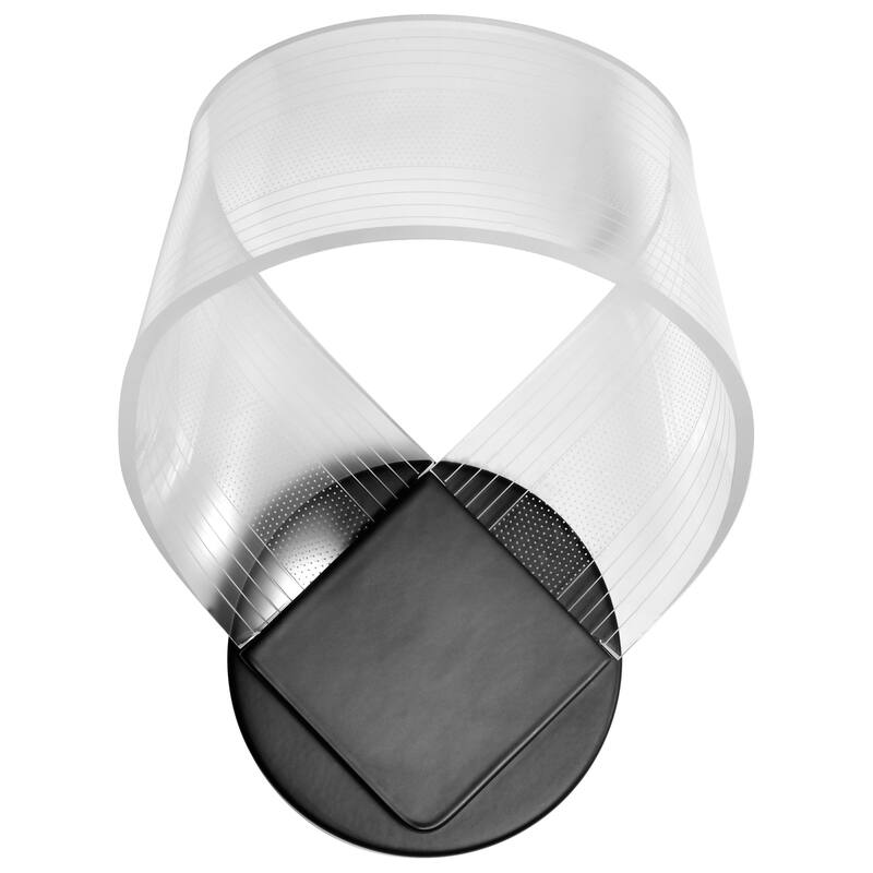 Barnett LED Wall Sconce Matte Black Silk Screened Acrylic Lens