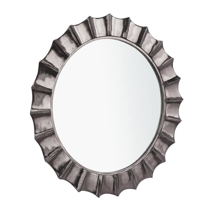 Aluminum Metal Starburst Wall Mirror - Gold - Roche River Decor