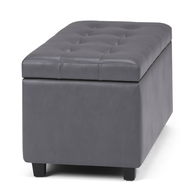 Modern Storage Ottoman for Living Room - Gray