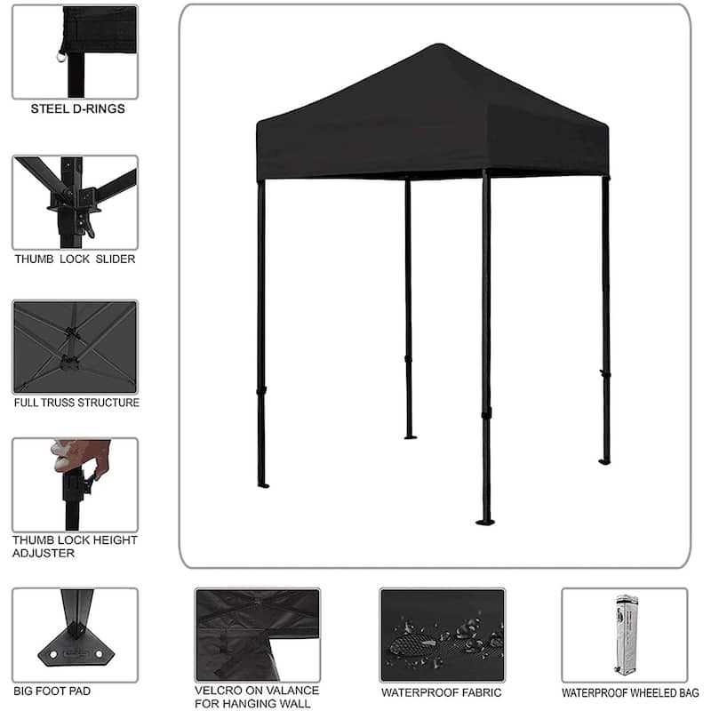 Aeocia 5'x5' Pop Up Canopy Tent - 5x5ft
