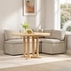 preview thumbnail 10 of 58, Spruce & Spring Modern 74" L-Shaped Dining Bench with Storage, Corner Breakfast Nook Banquette Bench 3-Seater(1  Bench Seat + 1 Corner + 1 Single Seat) - Khaki