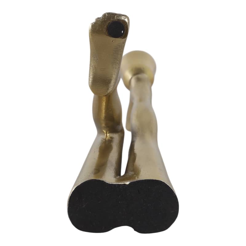 Metal Aluminum Pillar Holder with Sculptural Leg-Shaped Design