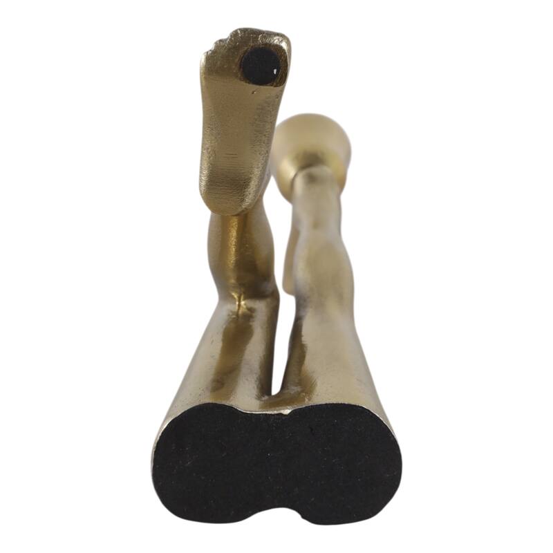 Metal Bent Legs Modern Taper Candle Holder - Gold