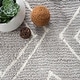 preview thumbnail 20 of 18, Nuloom Handmade Plush Boho Tribal Diamond Tassel Shag Rug