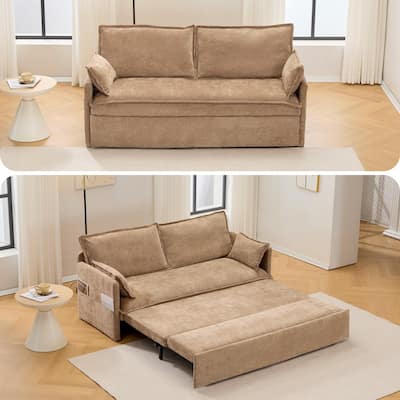 59.5'' Put Out Sofa Bed,Chenille Fabric Sleeper Sofa