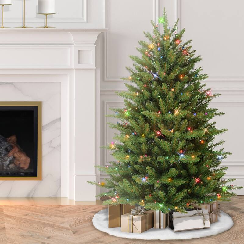 Puleo International 4.5 ft. Pre-Lit Fraser Fir Artificial Christmas Tree