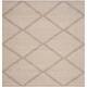SAFAVIEH Handmade Flatweave Montauk Elsbe Trellis Cotton Rug - 6' x 6' Square - Grey