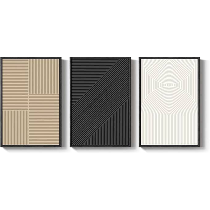 Modern Neutral Minimalist Canvas Paintings Wall Decor