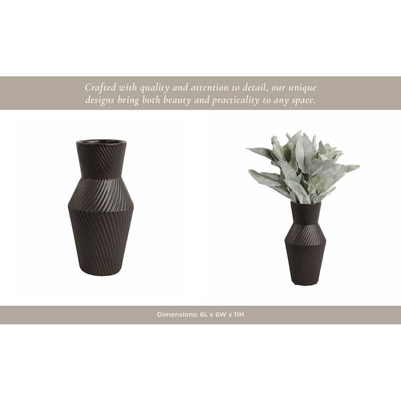 Sagebrook Home Modern Totem Stoneware Vase Unique Decor