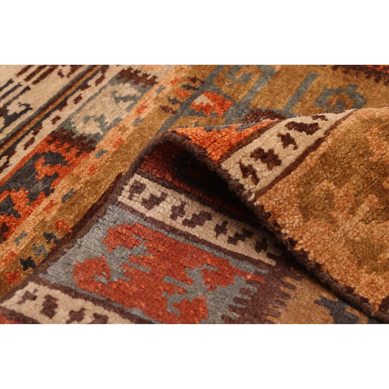 ECARPETGALLERY Hand-knotted Opulence Light Brown Wool Rug - 3'0 x 4'7