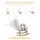 preview thumbnail 10 of 15, VECELO Rocking Chair Nursery Teddy Fabric Modern Upholstered Glider Rocker with High Backrest for Living Room & Bedroom