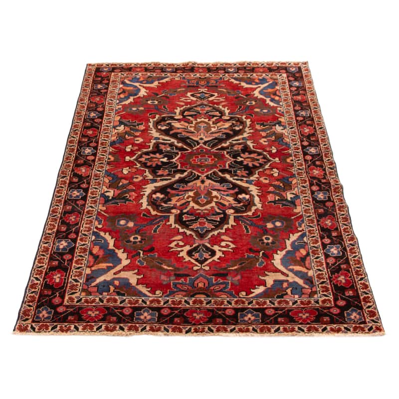 ECARPETGALLERY Hand-knotted Kayseri Vintage Red Wool Rug - 4'6 x 7'7