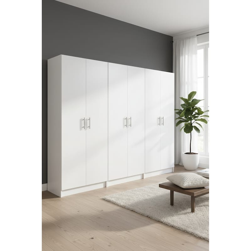 Modex Multi-Purpose Utility Storage Cabinet (3-Piece Set) - W 94.5″ × D 15.7″ × H 70.9″