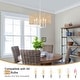 preview thumbnail 21 of 46, 5 - Light Dimmable Drum Chandelier Natural Rattan Bohemian & Coastal Pendant - 18.9 in