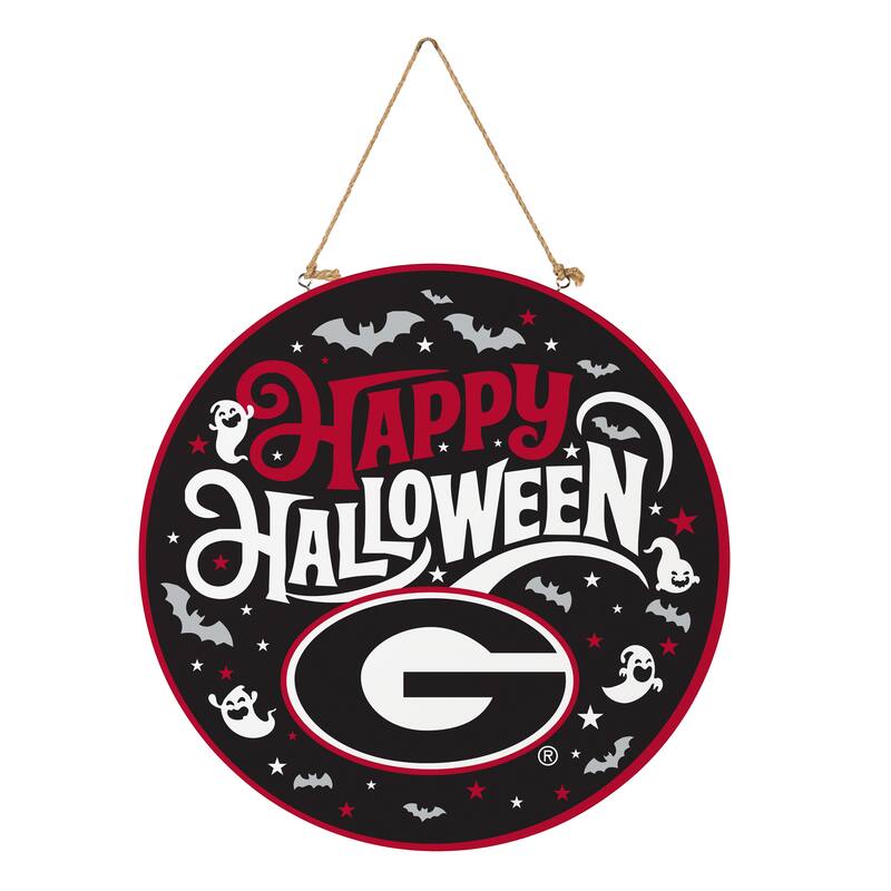 University of Georgia 18" x 18" Halloween Door Décor Wall Sign