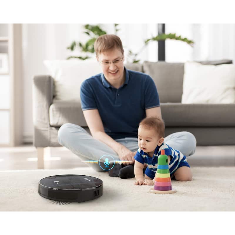 Anmytek Ultra-Thin Smart Robot Vacuum Cleaner 1800Pa Strong Suction Self-Charging Wi-Fi App Control 100min Runtime