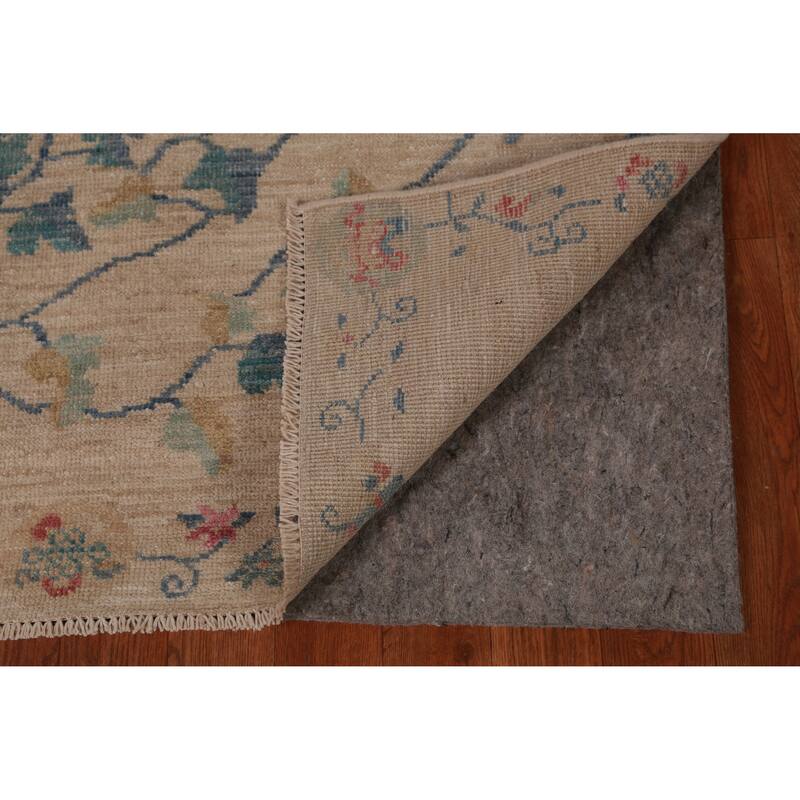 Hand Knotted Oriental 100% Wool Carpet Traditional All-Over Beige & Ivories Art Deco Area Rug - 6' 5'' X 2' 10''