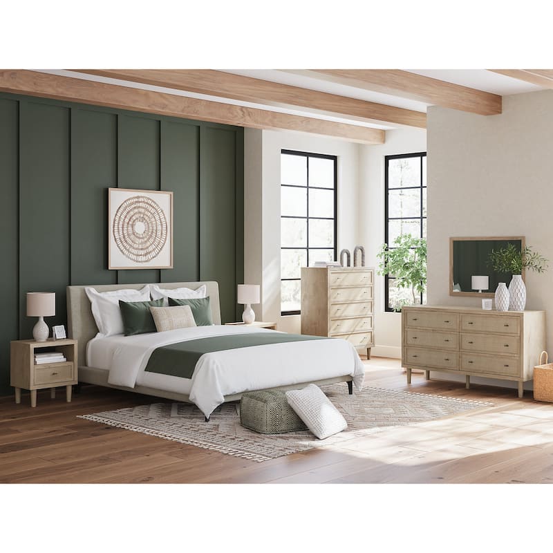 Signature Design by Ashley Cielden Gray California King Upholstered Bed with Roll Slats
