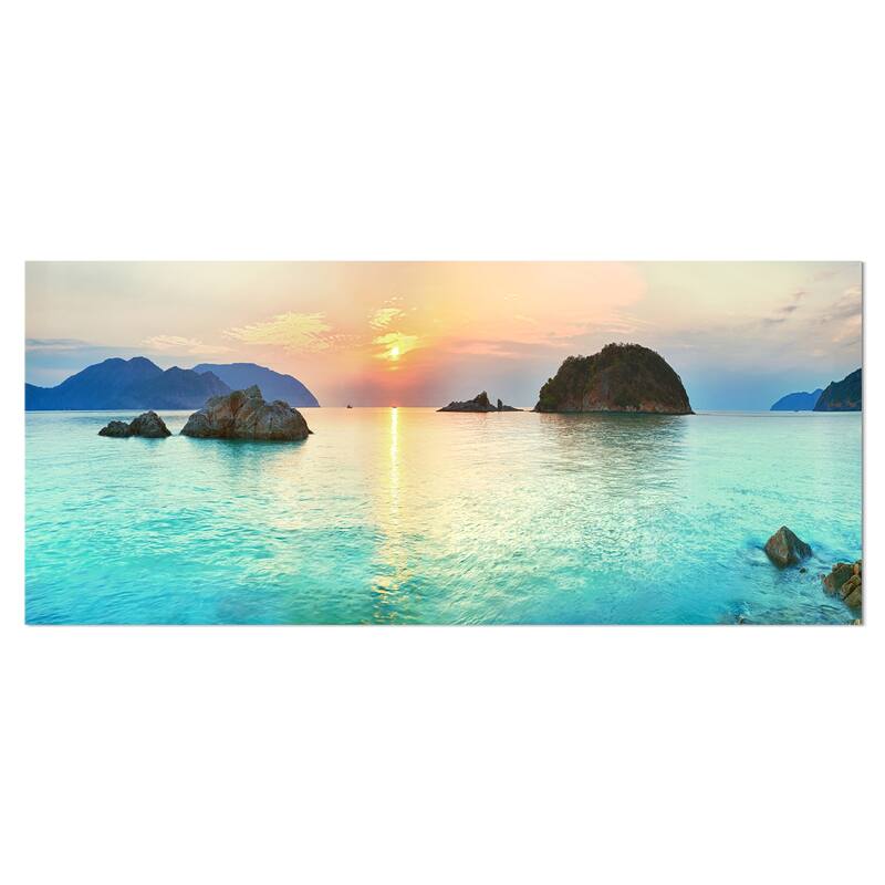 Designart 'Sunrise Panorama' Photography Metal Wall Art