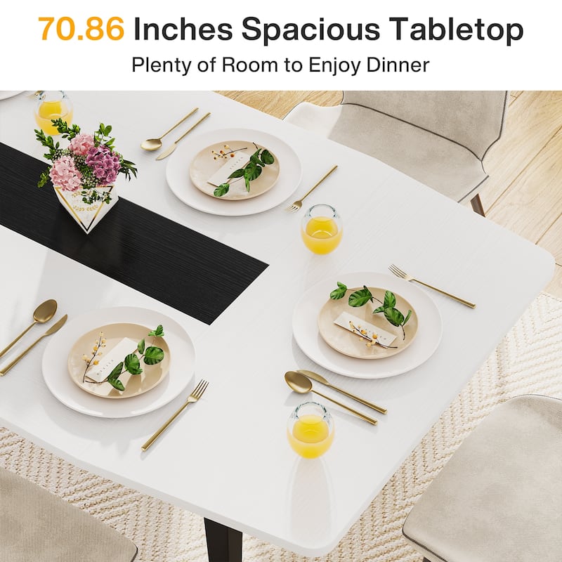 70.8 Inches Large Dining Table for 6-8 People