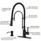 preview thumbnail 86 of 87, WOWOW Single Handle Gooseneck Pull Down Sprayer Kitchen Faucet