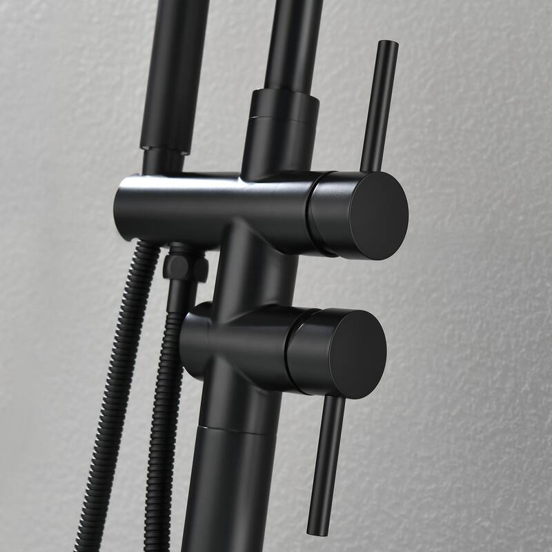 Single Handle Floor Mounted Gooseneck Freestanding Tub Filler