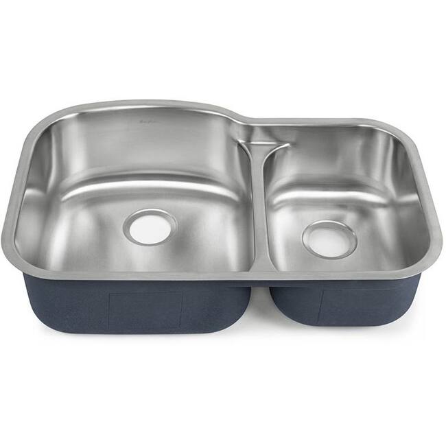 Swiss Madison 32" Undermount Double Basin Stainless Steel Kitchen Sink - Stainless Steel