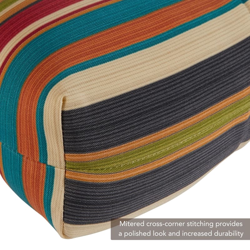 Global Multicolor 22-in x 44-in Outdoor High Back Chair Cushion (Set of 2) (Cushions Only)