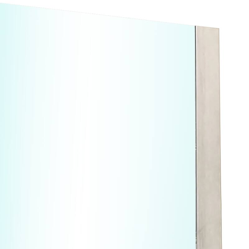 Nomi Dresser Mirror, 44 Inch White Wash Rectangular Wood Frame - White Wash