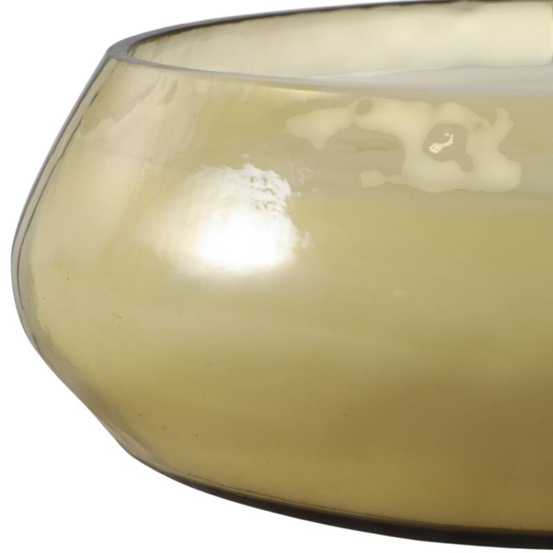 Glass and Wax Decorative Candle Bowl Modern Glam Sculptural Design - 10" x 8" x 3.5"