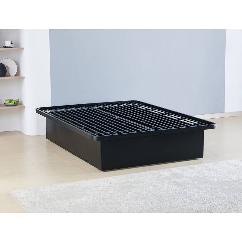 Modern Style Heavy Duty Cal King Size Bed base Frame made with Metal in Black