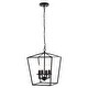 preview thumbnail 2 of 5, GetLedel Farmhouse 4-Light Cage Lantern Chandelier Pendant Light - Bronze