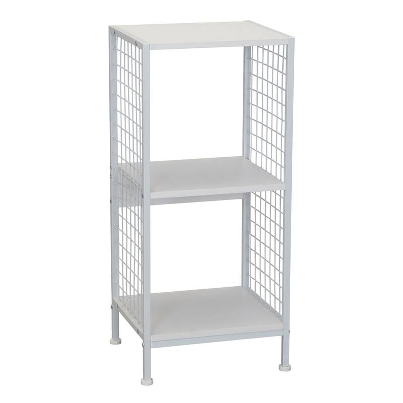 Household Essentials Trellis Open Storage Bookshelf with 2 Cube Compartments
