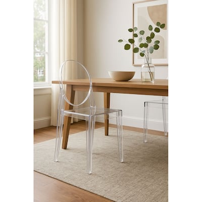 CLEAR TRANSPARENT Ghost Armless Chair (Set of 4 )