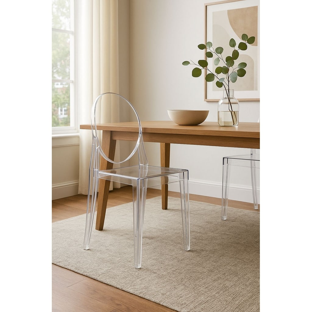 CLEAR TRANSPARENT Ghost Armless Chair (Set of 4 )