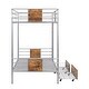 preview thumbnail 4 of 10, Twin XL over Twin XL Metal Bunk Bed with MDF Board Guardrail and Two Storage Drawers