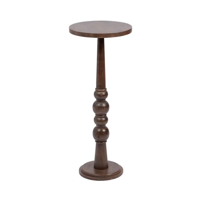 Kate and Laurel Wegner Wooden Drink Table - 12x12x30 - Brown