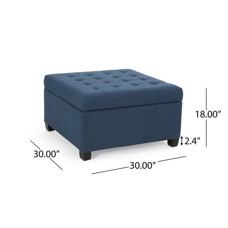 Isabella Tufted Storage Ottoman by Christopher Knight Home