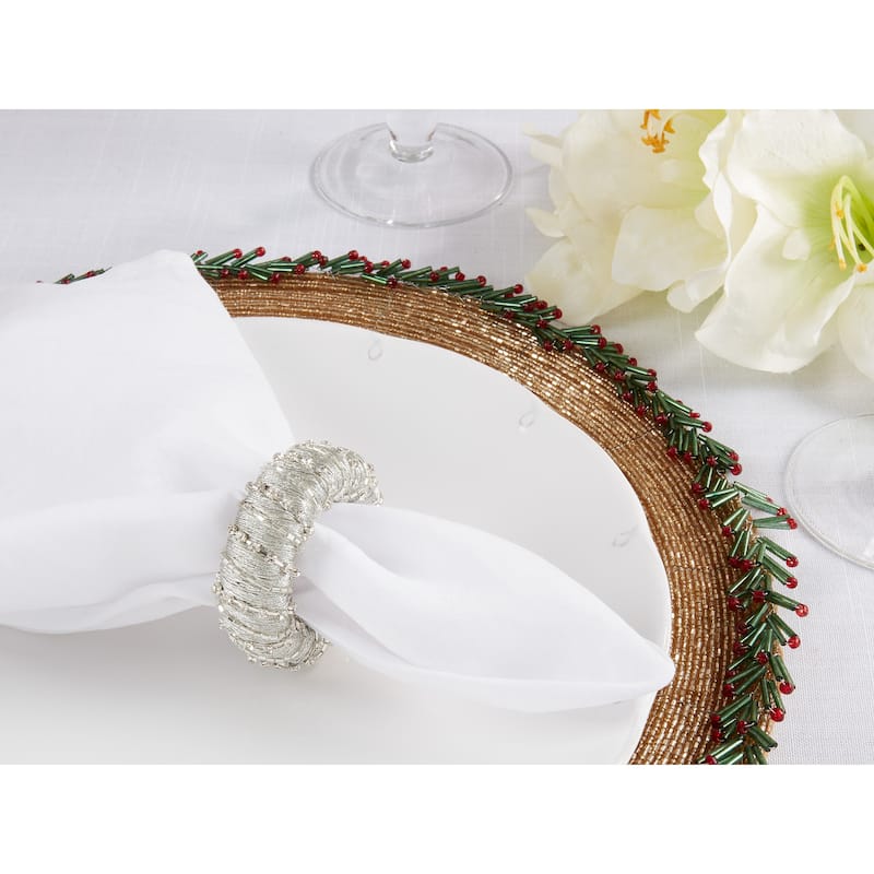 Elegant Simplicity Beaded Napkin Ring (Set of 4)