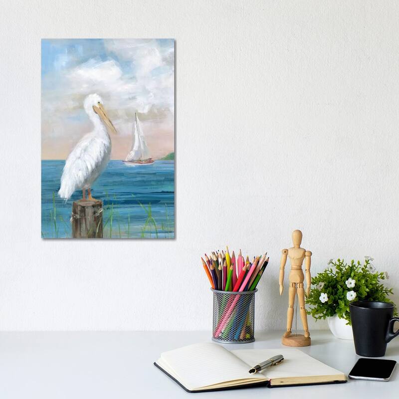 iCanvas "Pelican View I" by Sally Swatland Canvas Print - 12x8x0.75